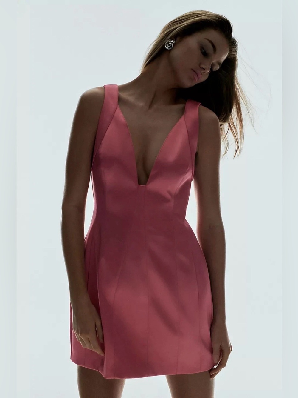 Brand New by Anthropologie Sleeveless Plunge Mini Dress